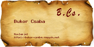 Bukor Csaba névjegykártya