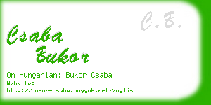 csaba bukor business card